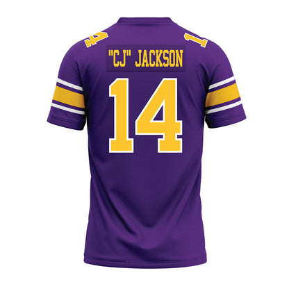 LSU - NCAA Football : Christopher "CJ" Jackson - Purple Premium Football Jersey-1
