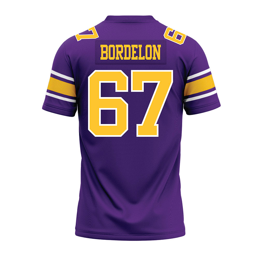 LSU - NCAA Football : Bo Bordelon - Purple Premium Football Jersey-1