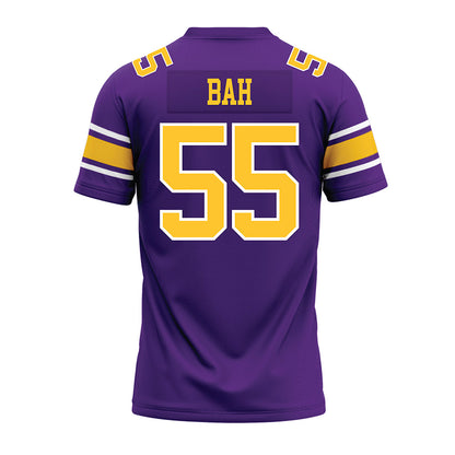 LSU - NCAA Football : Aliou Bah - Purple Premium Football Jersey-1