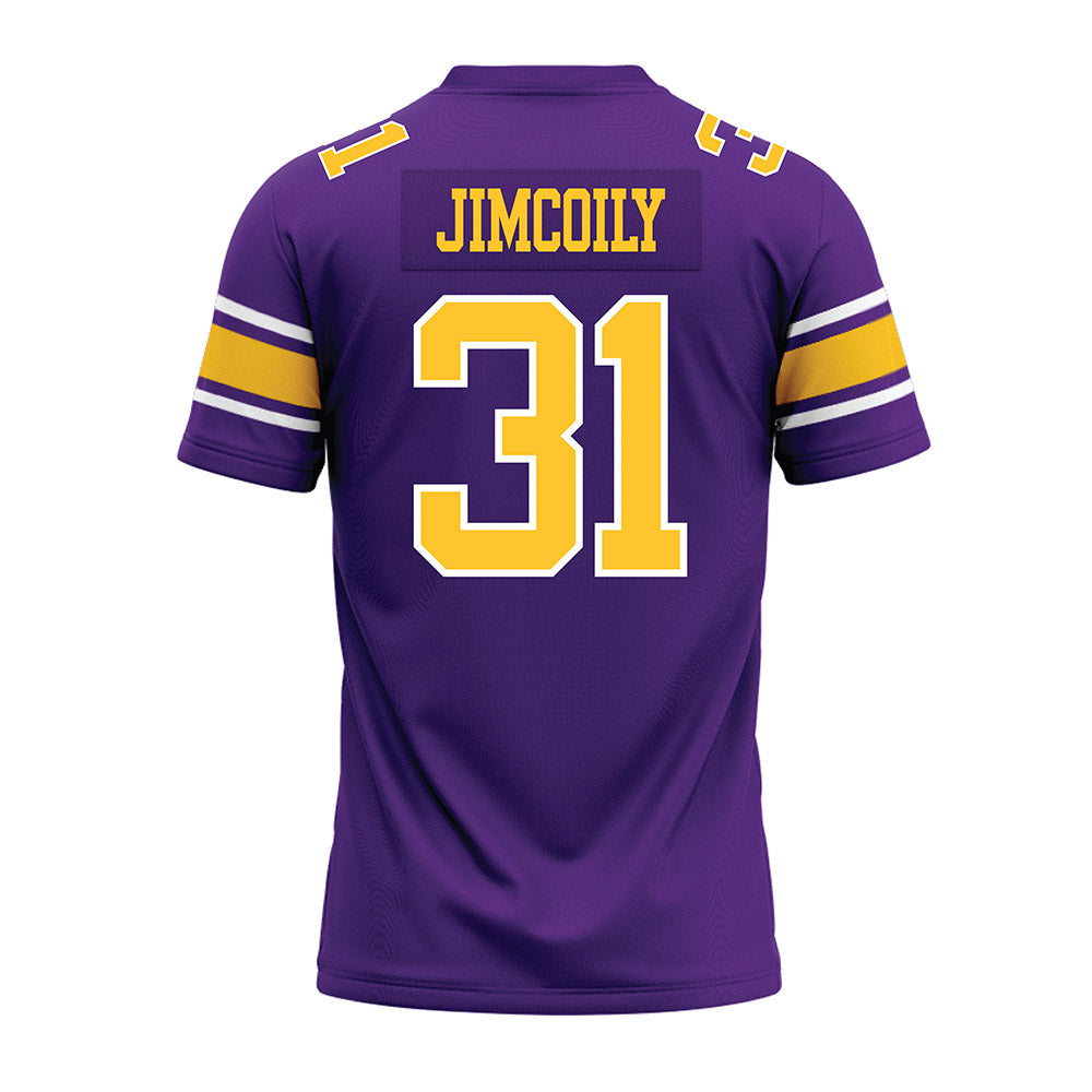 LSU - NCAA Football : CJ Jimcoily - Purple Premium Football Jersey-1