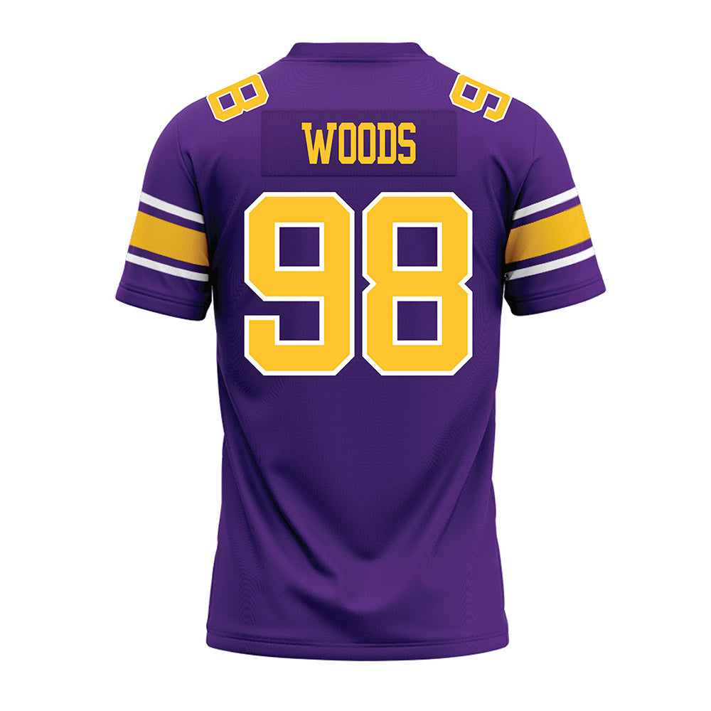 LSU - NCAA Football : Achilles Woods - Purple Premium Football Jersey-1