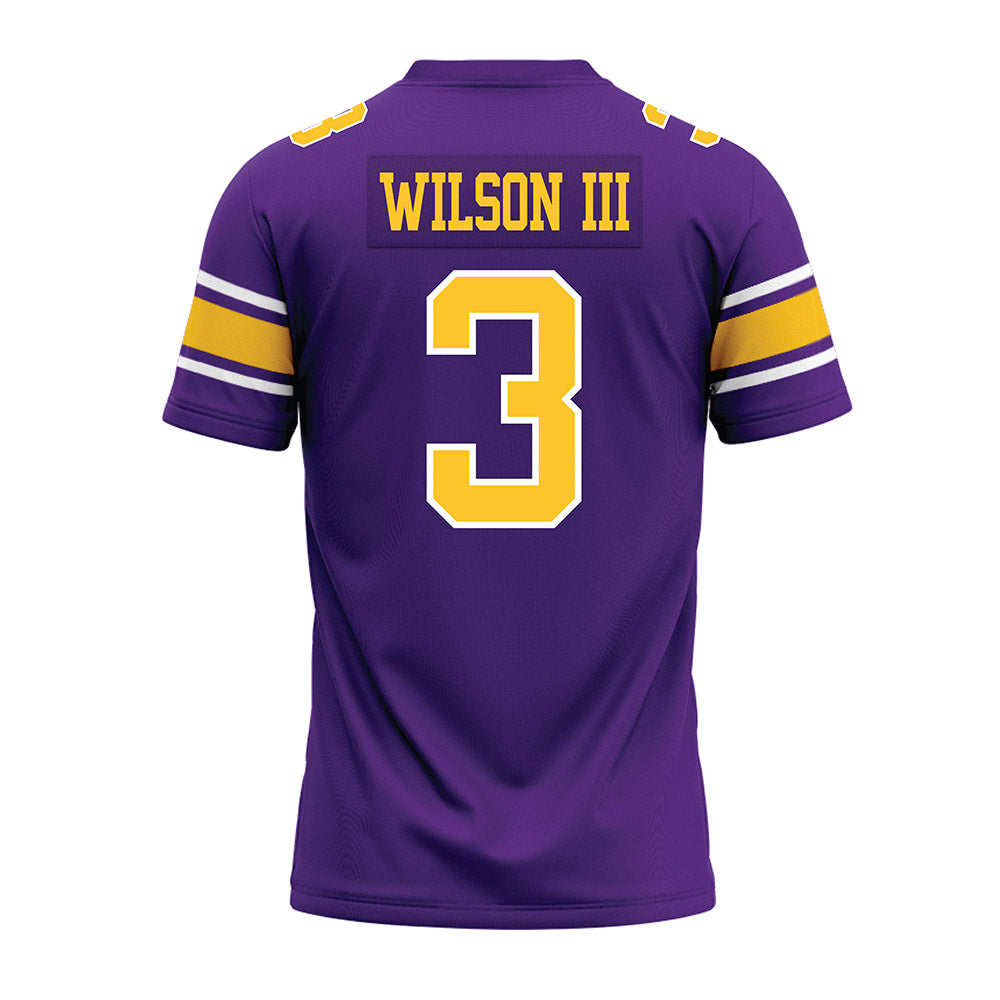 LSU - NCAA Football : Eugene Wilson III - Purple Premium Football Jersey-1