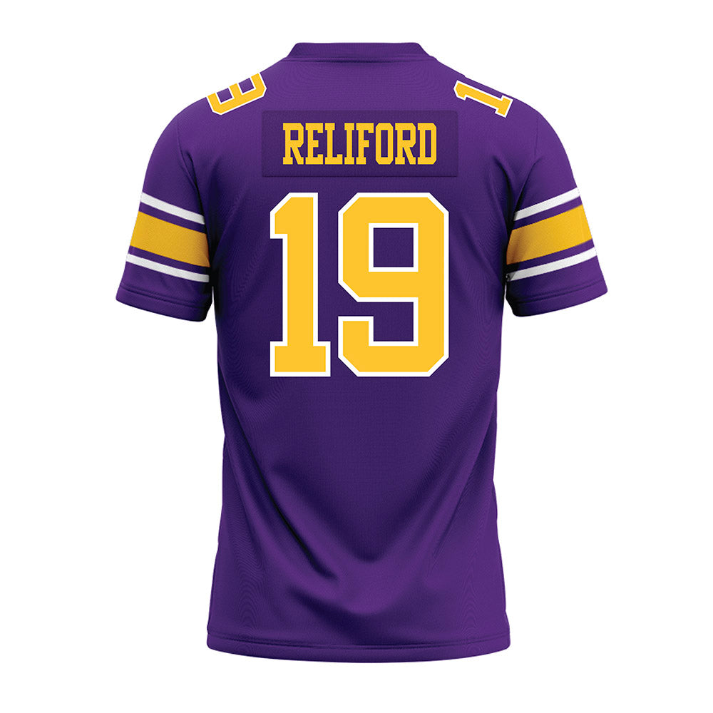 LSU - NCAA Football : Gabriel Reliford - Purple Premium Football Jersey-1