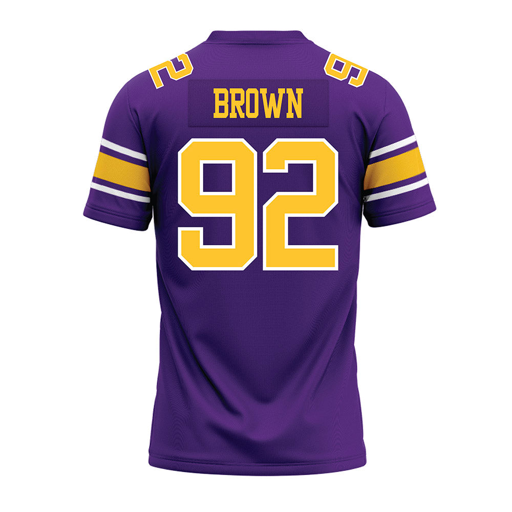 LSU - NCAA Football : Brandon Brown - Purple Premium Football Jersey-1