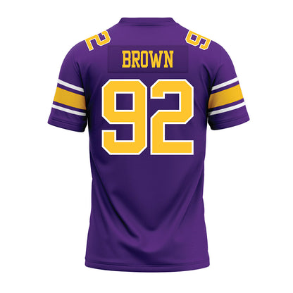 LSU - NCAA Football : Brandon Brown - Purple Premium Football Jersey-1
