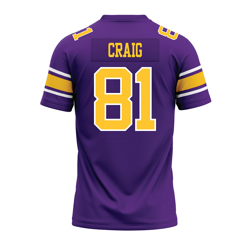 LSU - NCAA Football : Landon Craig - Purple Premium Football Jersey-1