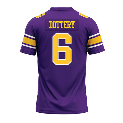 LSU - NCAA Football : Tj Dottery - Purple Premium Football Jersey-1