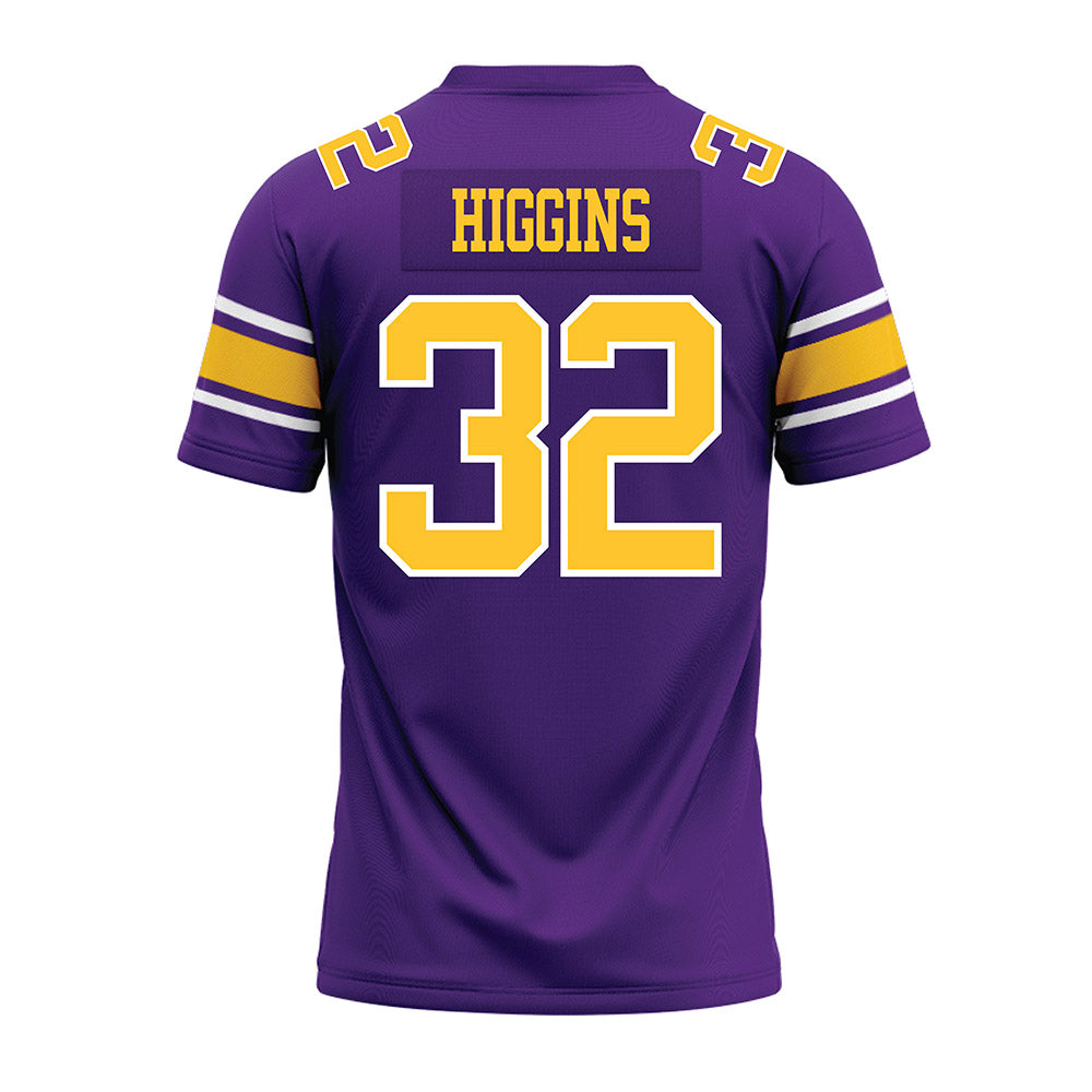 LSU - NCAA Football : Gavin Higgins - Purple Premium Football Jersey-1