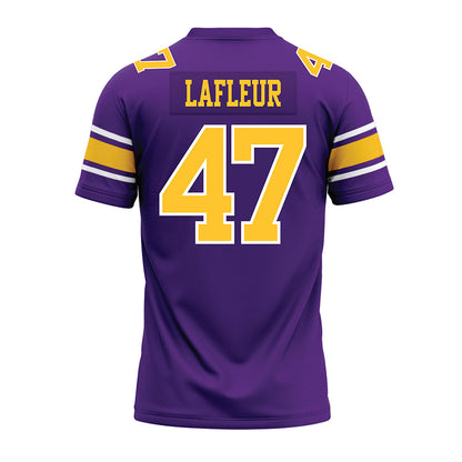 LSU - NCAA Football : JD LaFleur - Purple Premium Football Jersey-1