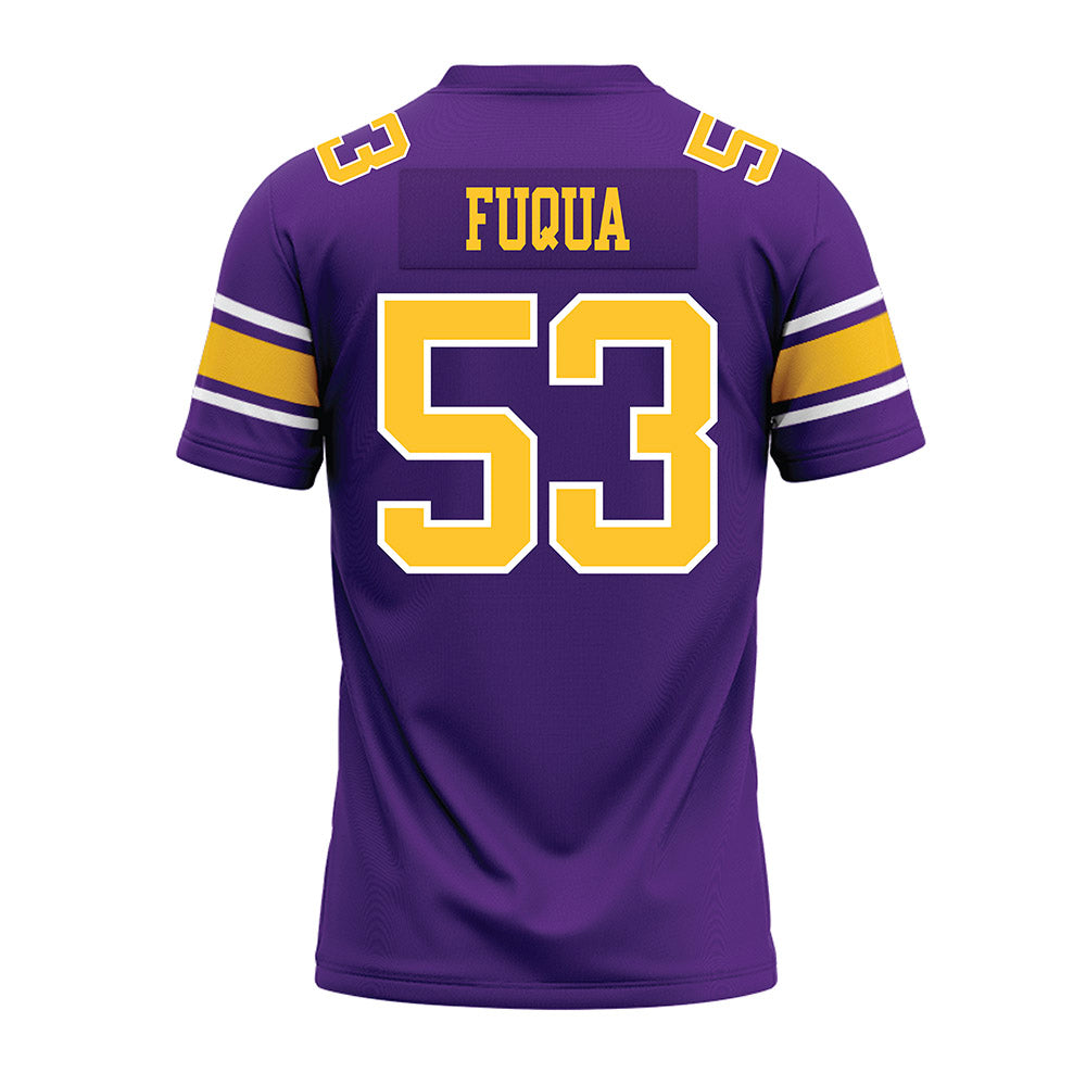 LSU - NCAA Football : Hayes Fuqua - Purple Premium Football Jersey-1