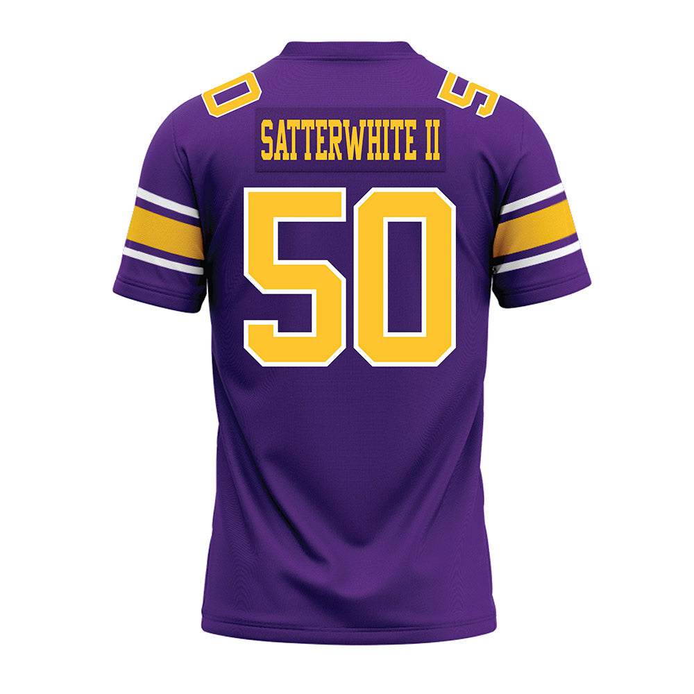 LSU - NCAA Football : William Satterwhite II - Purple Premium Football Jersey-1