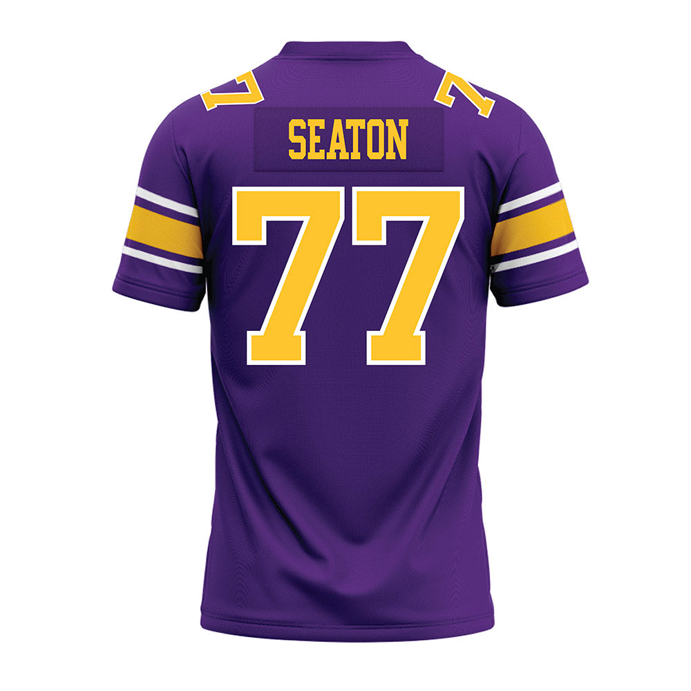LSU - NCAA Football : Jordan Seaton - Purple Premium Football Jersey-1