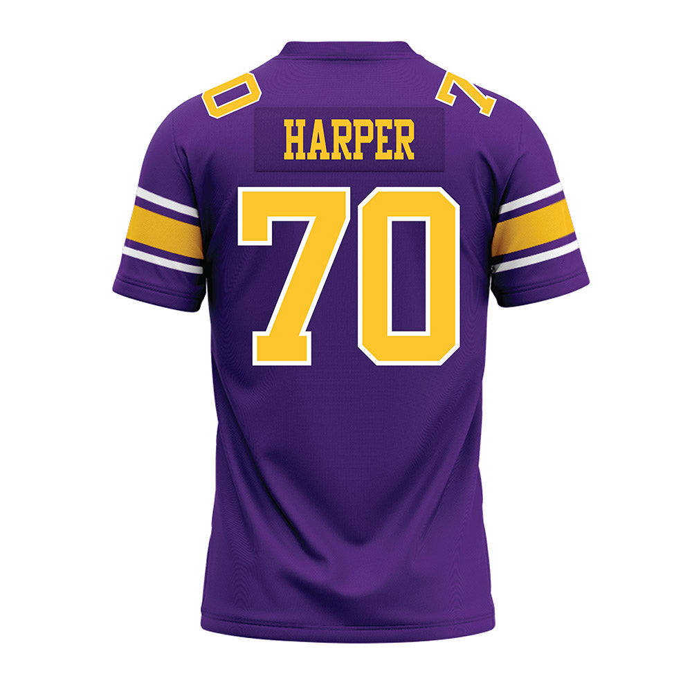 LSU - NCAA Football : Devin Harper - Purple Premium Football Jersey-1