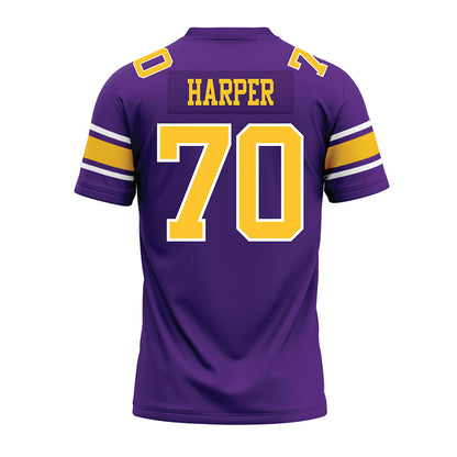 LSU - NCAA Football : Devin Harper - Purple Premium Football Jersey-1
