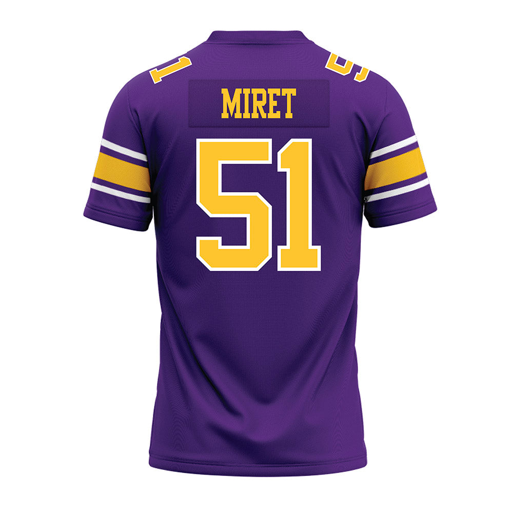LSU - NCAA Football : Ryan Miret - Purple Premium Football Jersey-1