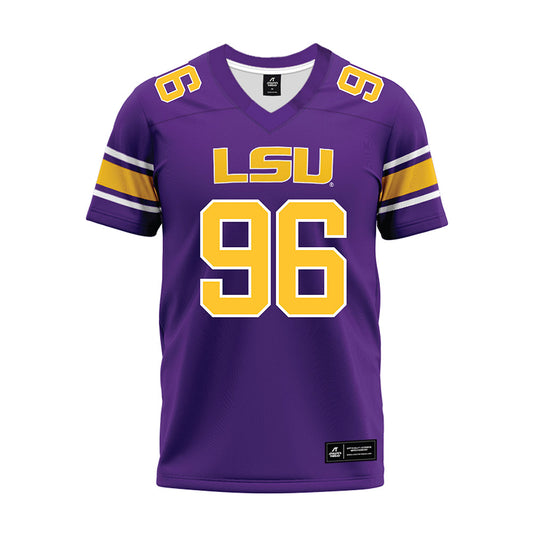 LSU - NCAA Football : Dominick McKinley - Purple Premium Football Jersey-0