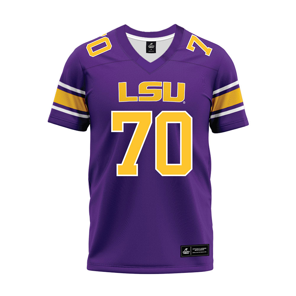 LSU - NCAA Football : Devin Harper - Purple Premium Football Jersey-0