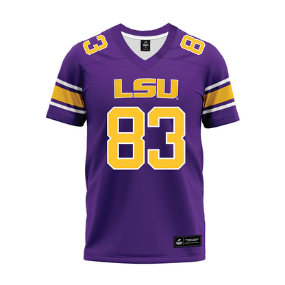 LSU - NCAA Football : Corey Barber Jr. - Purple Premium Football Jersey-0