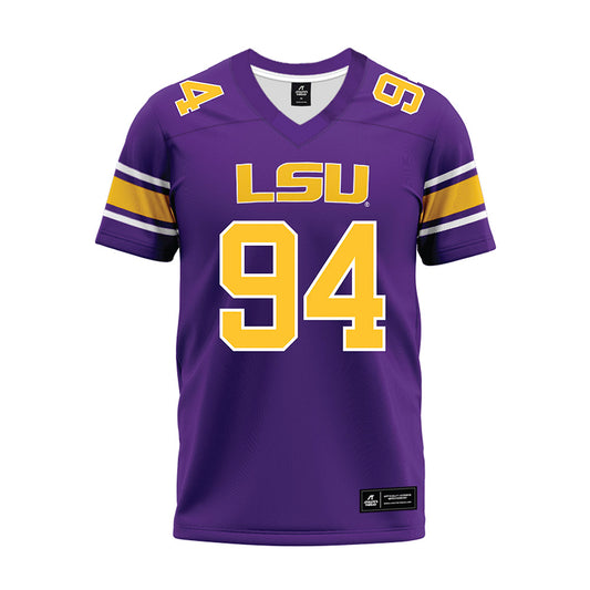 LSU - NCAA Football : Richard Anderson - Purple Premium Football Jersey-0