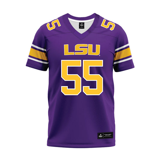 LSU - NCAA Football : Jake Ibieta - Purple Premium Football Jersey-0