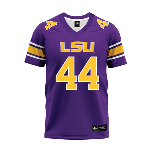 LSU - NCAA Football : Zach Grace - Purple Premium Football Jersey-0