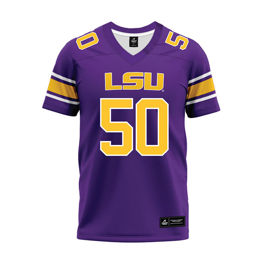 LSU - NCAA Football : William Satterwhite II - Purple Premium Football Jersey-0