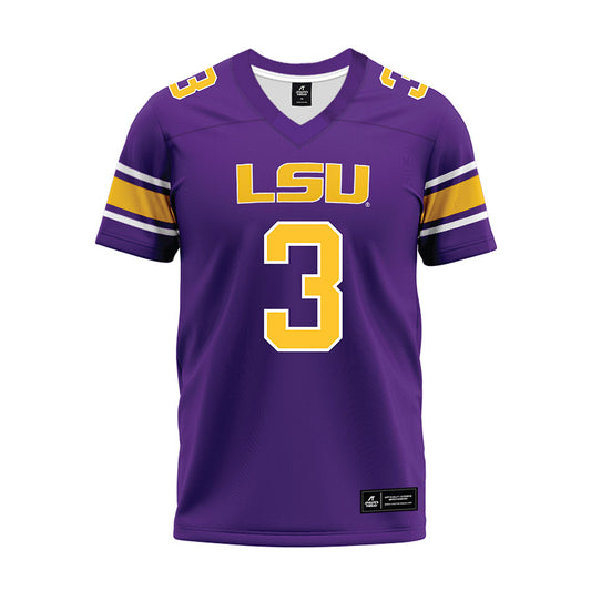 LSU - NCAA Football : DJ Pickett - Purple Premium Football Jersey-0
