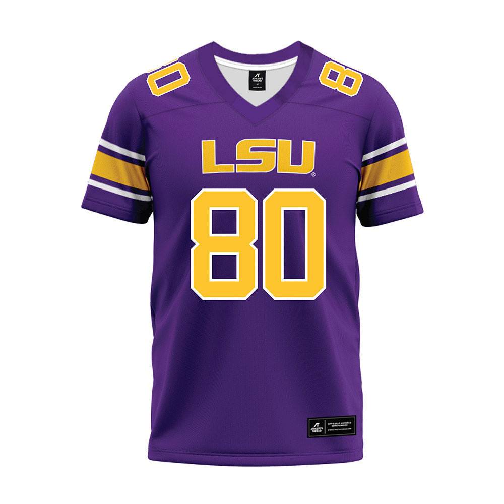 LSU - NCAA Football : Scott Starzyk - Purple Premium Football Jersey-0