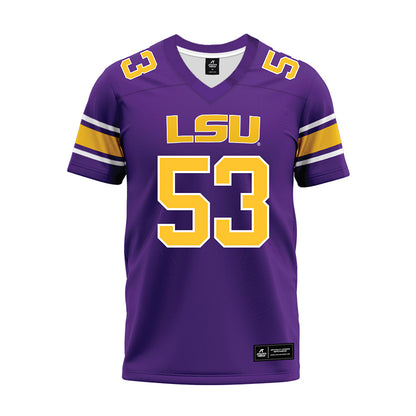 LSU - NCAA Football : Hayes Fuqua - Purple Premium Football Jersey-0