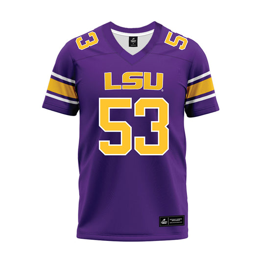 LSU - NCAA Football : Hayes Fuqua - Purple Premium Football Jersey-0