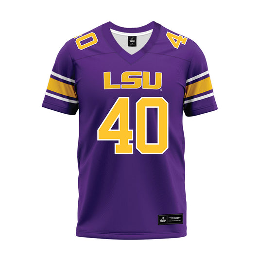 LSU - NCAA Football : Whit Weeks - Purple Premium Football Jersey-0