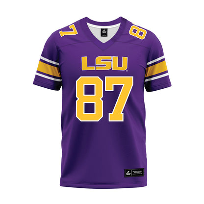 LSU - NCAA Football : JC Anderson - Purple Premium Football Jersey-0
