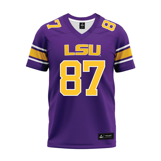LSU - NCAA Football : JC Anderson - Purple Premium Football Jersey-0