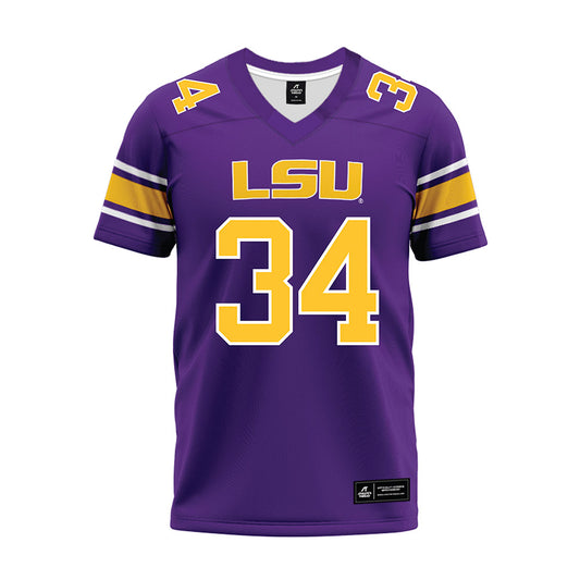 LSU - NCAA Football : Mason Dossett - Purple Premium Football Jersey-0