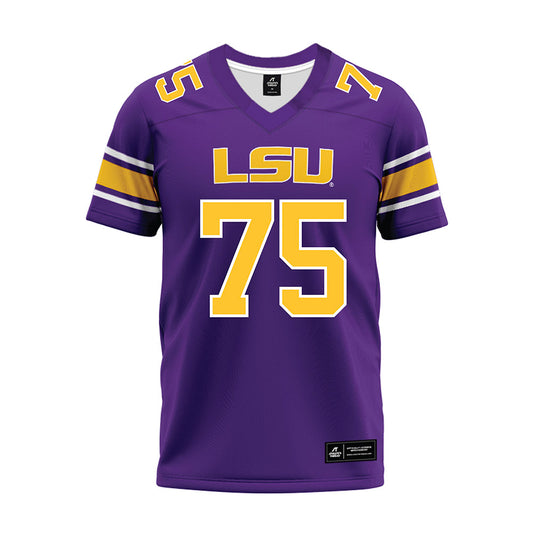 LSU - NCAA Football : Weston Davis - Purple Premium Football Jersey-0