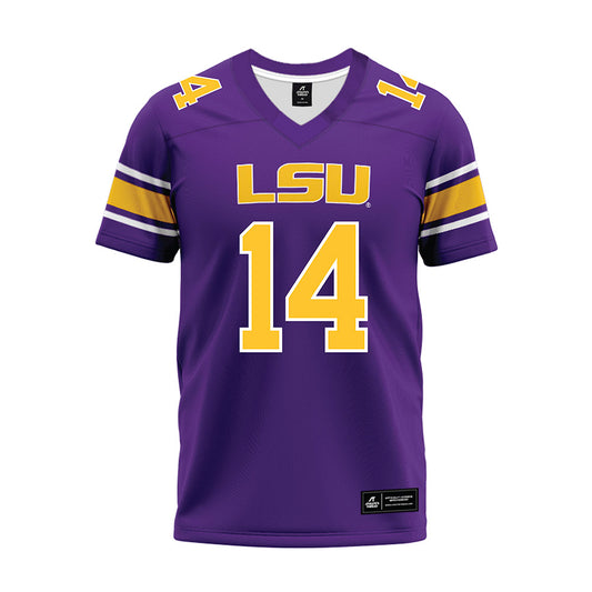 LSU - NCAA Football : Trey'Dez Green - Purple Premium Football Jersey-0