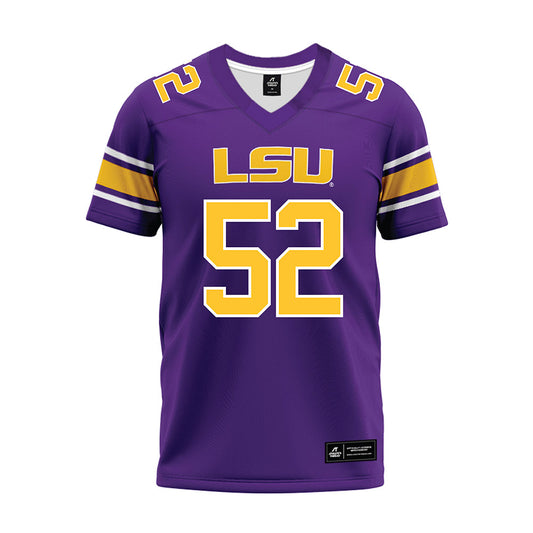 LSU - NCAA Football : Jaquan Sprinkle - Purple Premium Football Jersey-0