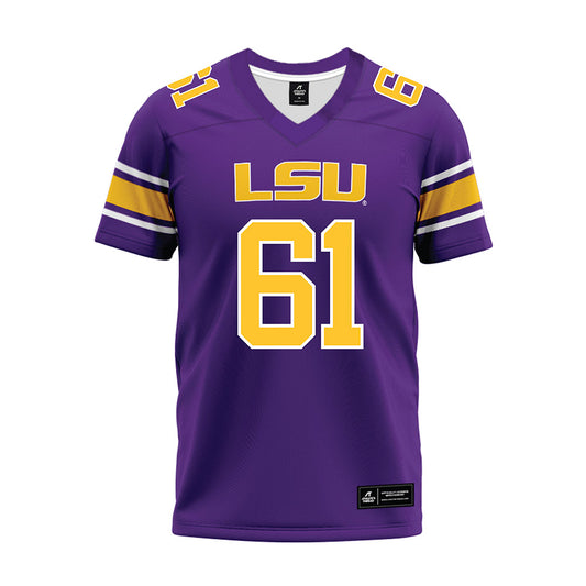 LSU - NCAA Football : Braelin Moore - Purple Premium Football Jersey-0