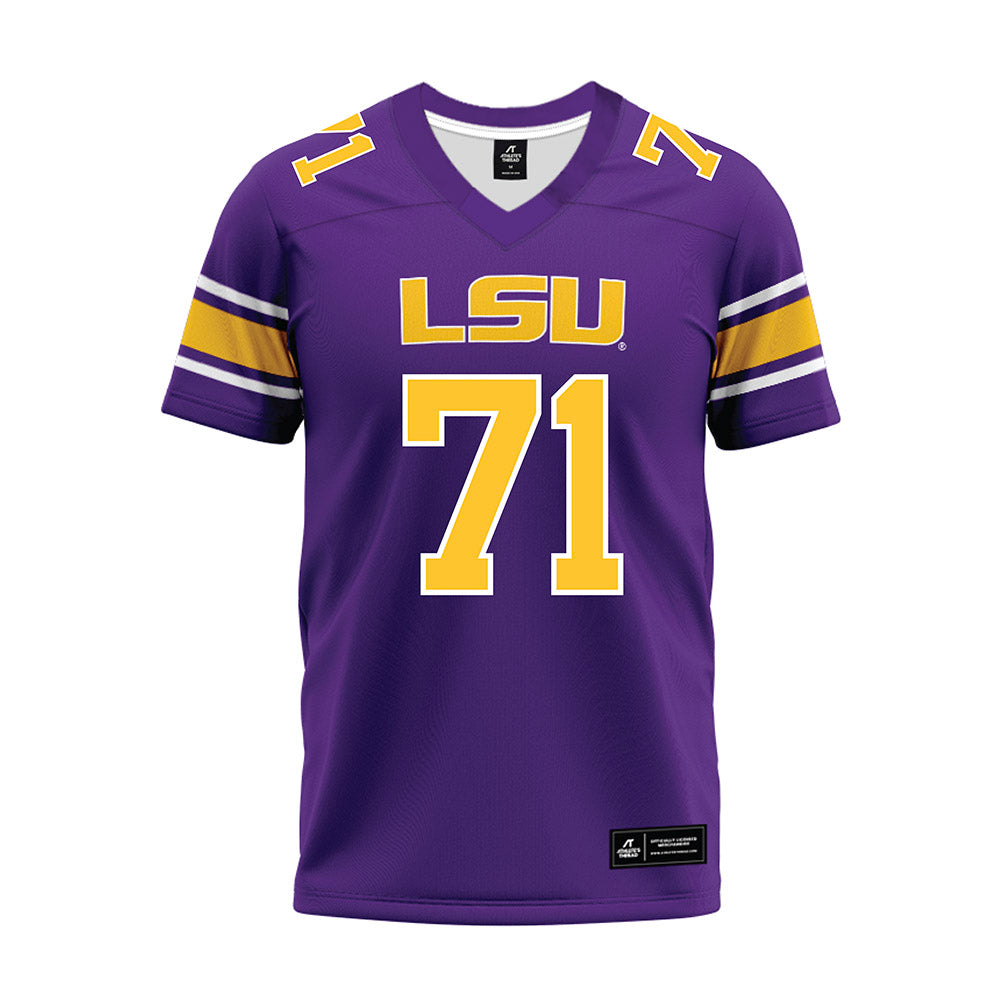 LSU - NCAA Football : Brysten Martinez - Purple Premium Football Jersey-0
