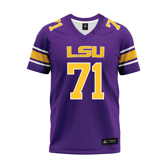 LSU - NCAA Football : Brysten Martinez - Purple Premium Football Jersey-0