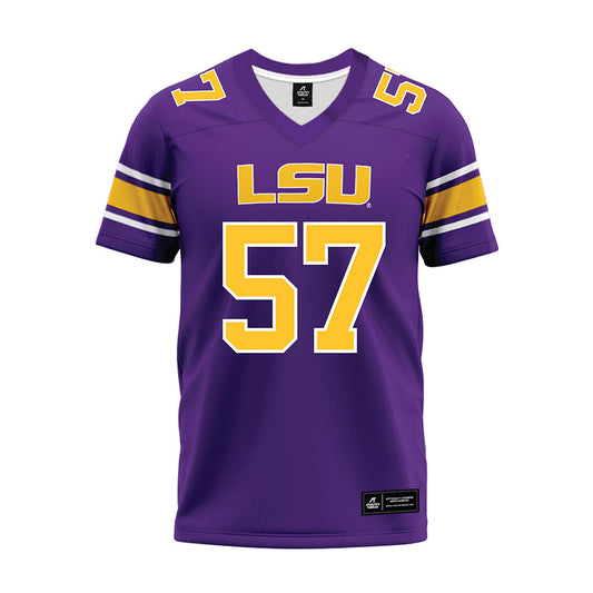 LSU - NCAA Football : Jakolby Jones - Purple Premium Football Jersey-0