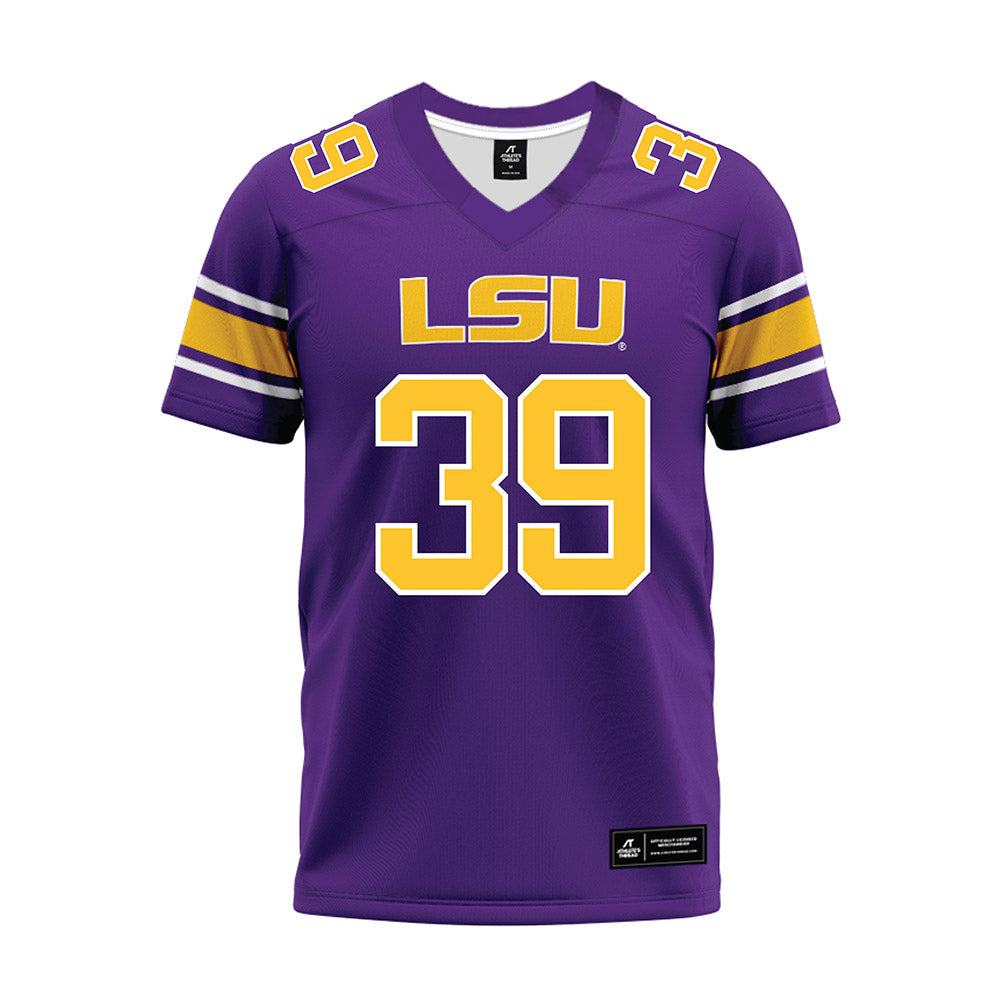 LSU - NCAA Football : Mack Mulhern - Purple Premium Football Jersey-0