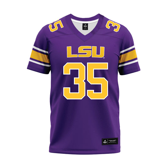 LSU - NCAA Football : Zach Weeks - Purple Premium Football Jersey-0