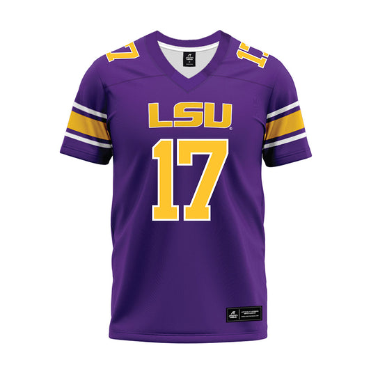 LSU - NCAA Football : Damien Shanklin - Purple Premium Football Jersey-0