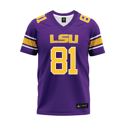 LSU - NCAA Football : Landon Craig - Purple Premium Football Jersey-0