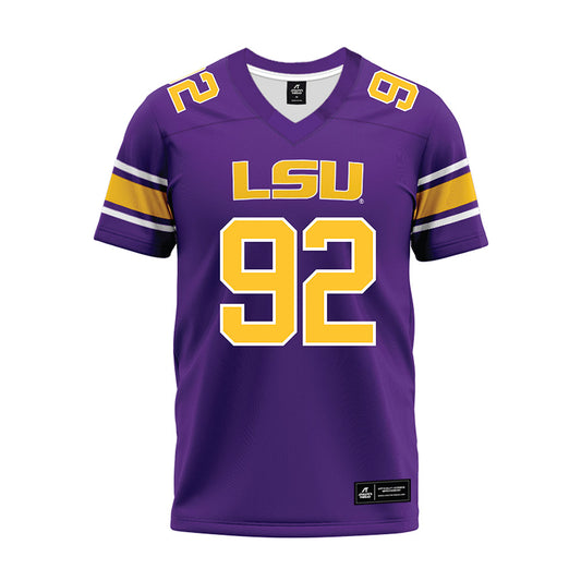 LSU - NCAA Football : Brandon Brown - Purple Premium Football Jersey-0