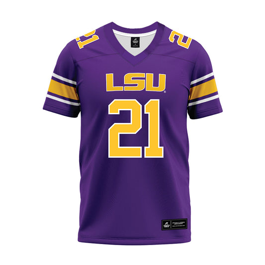 LSU - NCAA Football : Cayden Jones - Purple Premium Football Jersey-0