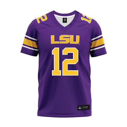 LSU - NCAA Football : Malachi Thomas - Purple Premium Football Jersey-0