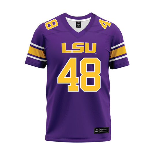 LSU - NCAA Football : Kolaj Cobbins - Purple Premium Football Jersey-0