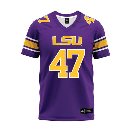 LSU - NCAA Football : JD LaFleur - Purple Premium Football Jersey-0